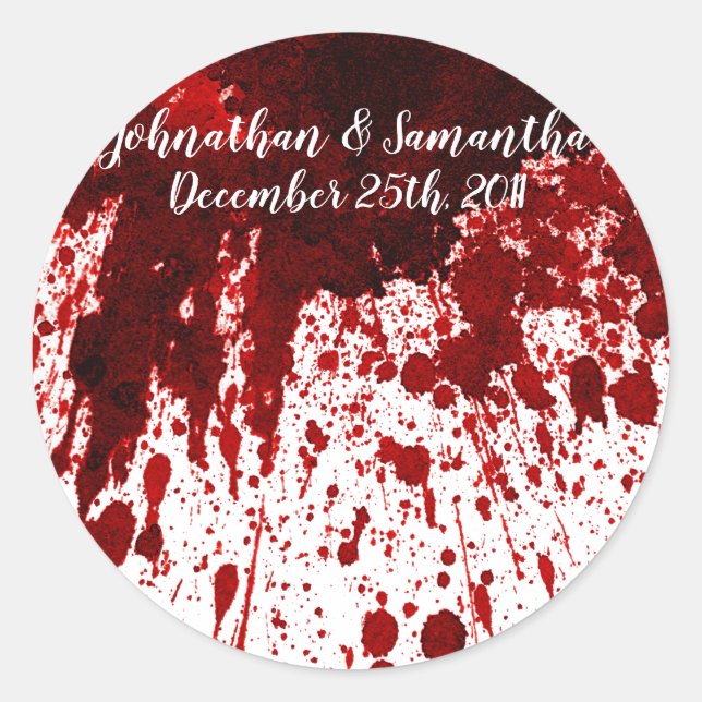 20 - 1.5" Favour Stickers Blood Splatter Vampire G (Front)