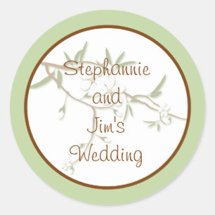 20 - 1.5" Favour Stickers Dogwood Flowers