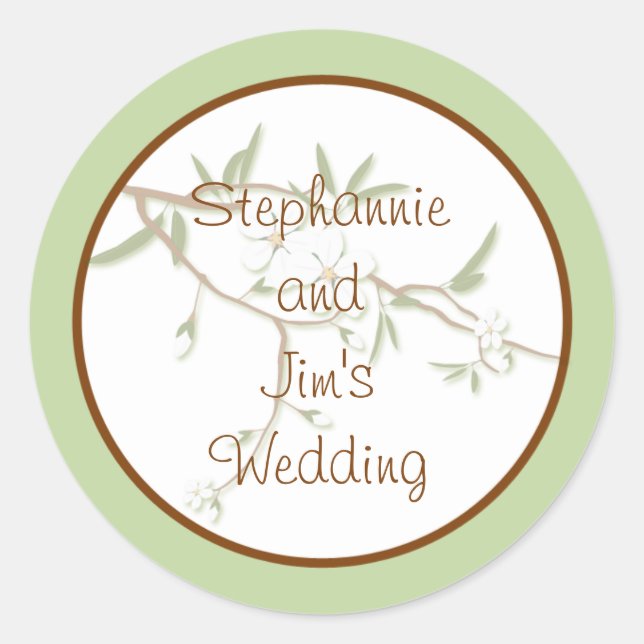 20 - 1.5" Favour Stickers Dogwood Flowers (Front)