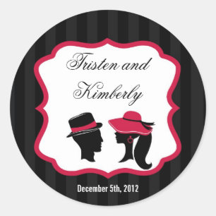 20 - 1.5"  Favour Stickers Formal Hats Elegant