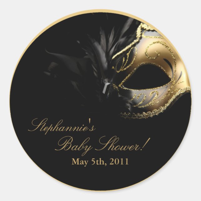 20 - 1.5"  Favour Stickers Masquerade Mask Sweet 1 (Front)