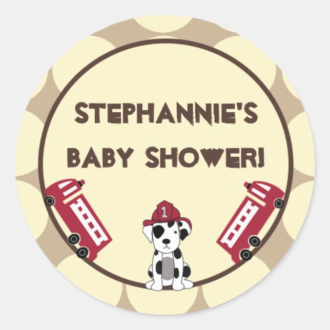 20 - 1.5" Favour Stickers Nojo Fire Engine (Front)