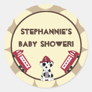 20 - 1.5" Favour Stickers Nojo Fire Engine