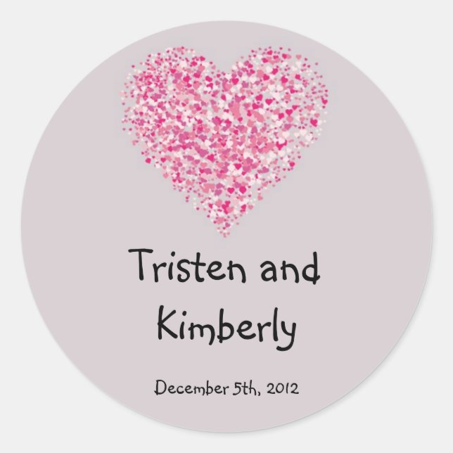 20 - 1.5"  Favour Stickers Pink Floral Petals Flow (Front)