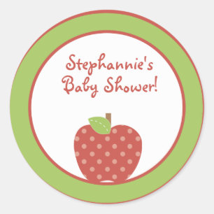 20 - 1.5" Favour Stickers Red Barn Animals apple