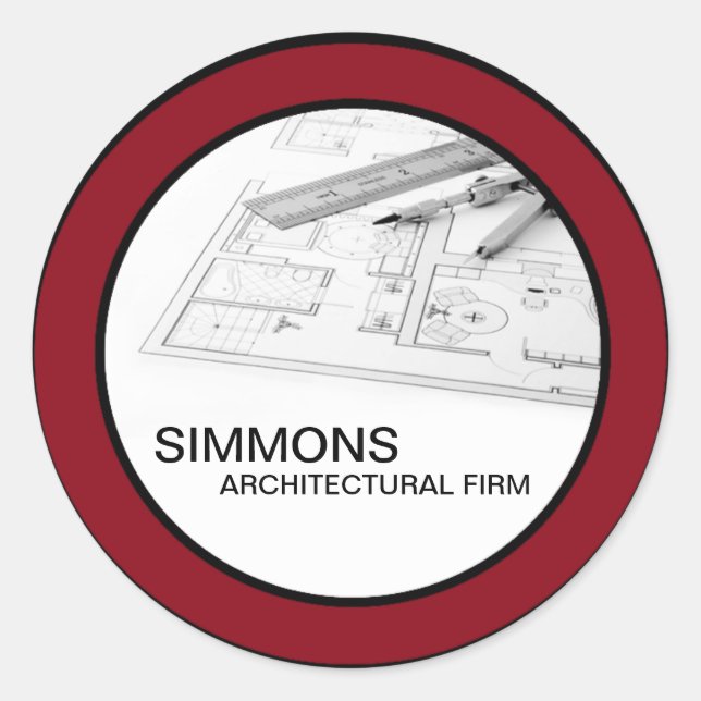 20 - 1.5"  Red Architectural Business Stickers (Front)