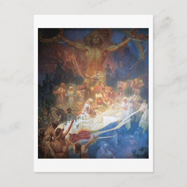 #20 Apotheosis of the Slavs, Mucha Postcard (Front)