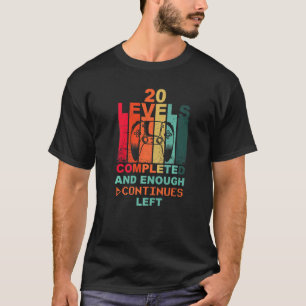 20 Birthday Level 20 Ps Joypad Retro Vintage Gamer T-Shirt
