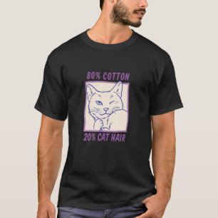 20 Cat Hair Cute Cat Winking Design T-Shirt