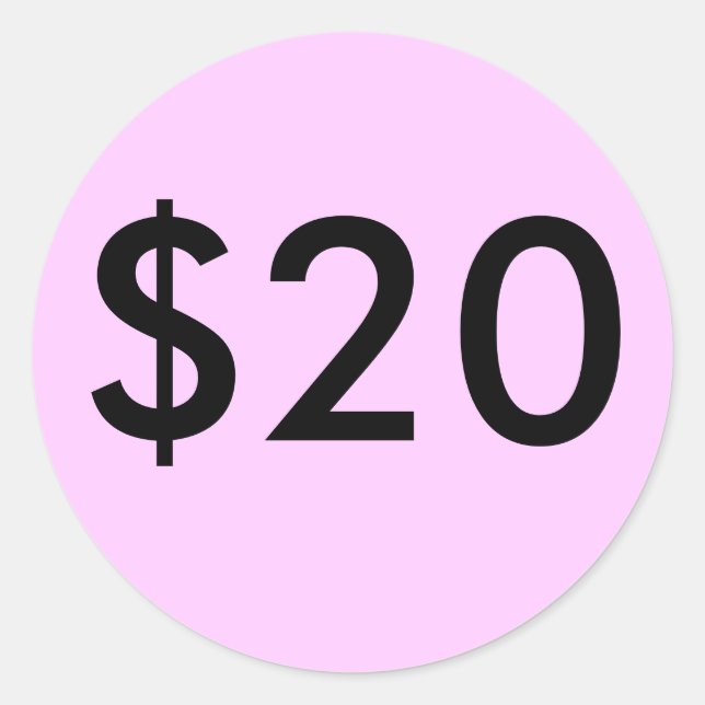 $20 CLASSIC ROUND STICKER (Front)