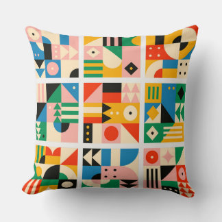 20" Cotton - Bauhaus Decorative Art Pillow 18