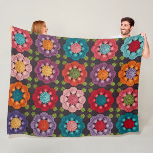 20 Daisy Flower Pattern Throw Blanket Soft Fleece