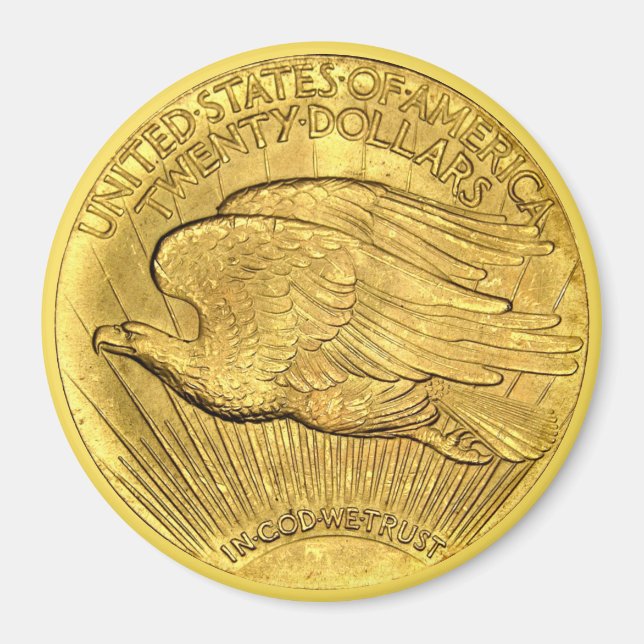 20 Dollar US Eagle Gold Piece Magnet (Front)