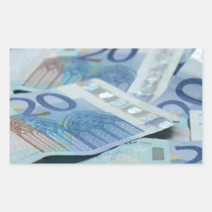 20 euro bills - Money Art Rectangular Sticker