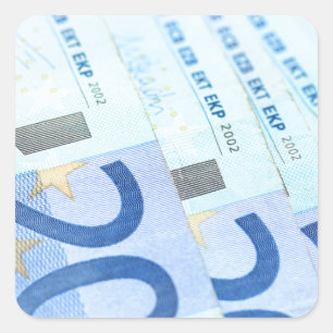20 euro bills - Money Art Square Sticker