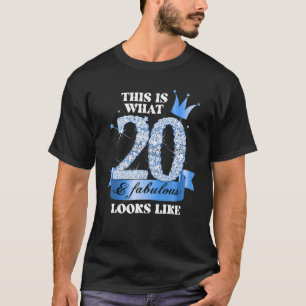 20 & Fabulous I Blue Black Party Group Candid Phot T-Shirt