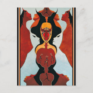 20 Faces - Tribal Dance Postcard