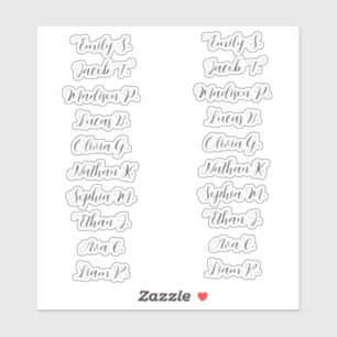 20 Guests Modern Elegant Calligraphy