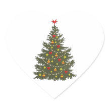 20 heart shaped Christmas fun stickers