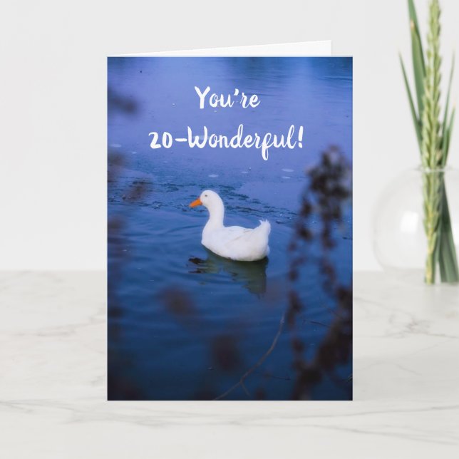 "20 IS WONDERFUL" BIRTHDAY CARD (Front)