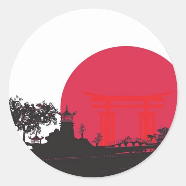 20 Japanese Rising Sun Wedding Envelope Seal (Front)