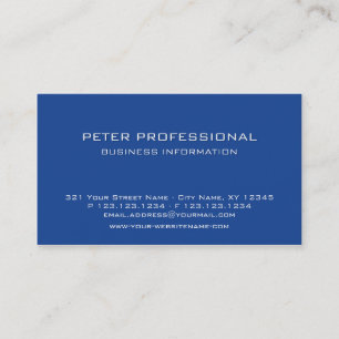 20 Modern Professional Business Card royal blue