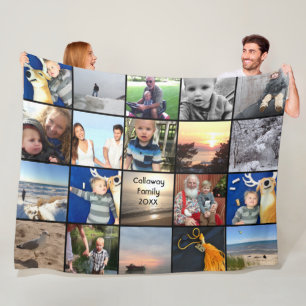 20 of Your Instagram Photos Here Fleece Blanket