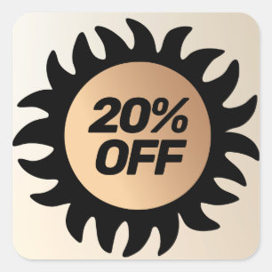 20% OFF Customer Discount Coupon  Square Sticker