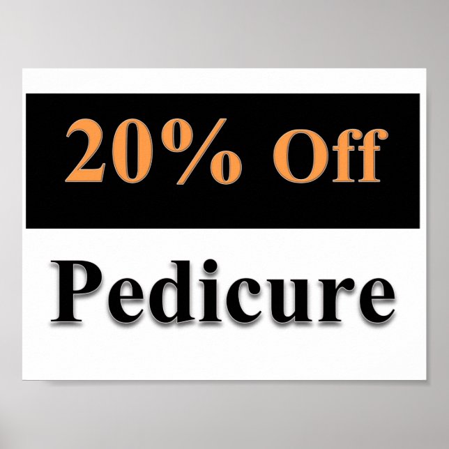 20% Off Pedicure Poster Matte (Front)