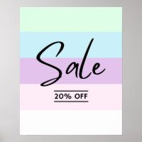 20% Off Retail Sale Sign, Boutique Sale Signage,