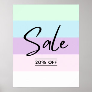 20% Off Retail Sale Sign, Boutique Sale Signage, Poster