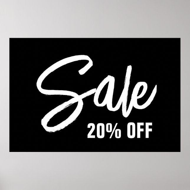 20% Off Sale Sign, Large Sale Poster for Retail (Front)