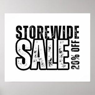 20% Off Sale Sign, Retail Store Signage, Business Poster