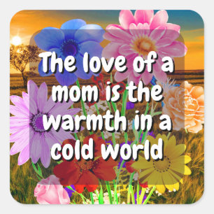 (20 pcs) Floral Mother Quote   Love Mum Stickers