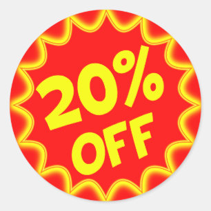 20 PERCENT OFF RETAIL LABEL