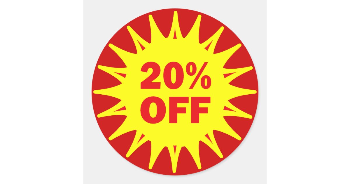 20 PERCENT OFF RETAIL LABEL | Zazzle.co.uk