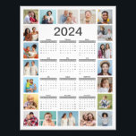 20 Photo Collage 2024 Calendar Photo Enlargement<br><div class="desc">Create your own, Year At A Glance Calendar, Photo Collage for Christmas, Birthdays, Weddings, Anniversaries, Graduations, Father's Day, Mother's Day or any other Special Occasion, with our easy-to-use design tool. Add your favourite photos of friends, family, vacations, hobbies and pets and you'll have a stunning, one-of-a-kind photo collage. Our custom...</div>