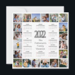 20 Photo Collage Add Your Text 2022 Calendar Card<br><div class="desc">Create your own, Year At A Glance Calendar, Photo Collage for Christmas, Birthdays, Weddings, Anniversaries, Graduations, Father's Day, Mother's Day or any other Special Occasion, with our easy-to-use design tool. Add your favourite photos of friends, family, vacations, hobbies and pets and you'll have a stunning, one-of-a-kind photo collage. Our custom...</div>