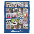 20 Photo Collage - Grid with Script Text - blue