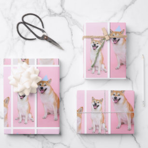 20 Photo Collage Template Personalised Custom  Wrapping Paper Sheet