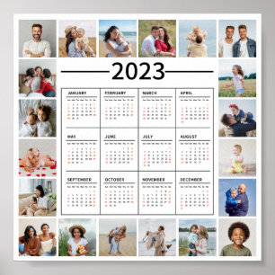 20 Photo Collage US 2023 Yearly Calendar Poster