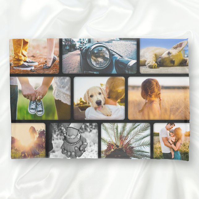 20 Photo Pillow Case Template Collage Black Frame (Creator Uploaded)