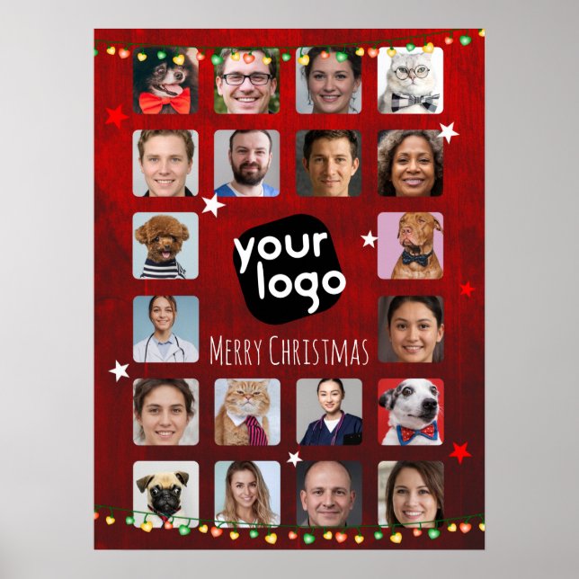    20 Photos Merry Christmas From the Team Branded Poster (Front)