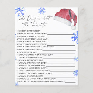 20 Questions about the Parents baby shower game