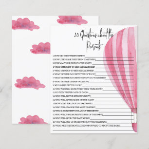20 Questions about the Parents baby shower game