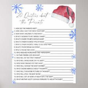 20 Questions about the Parents baby shower game Poster