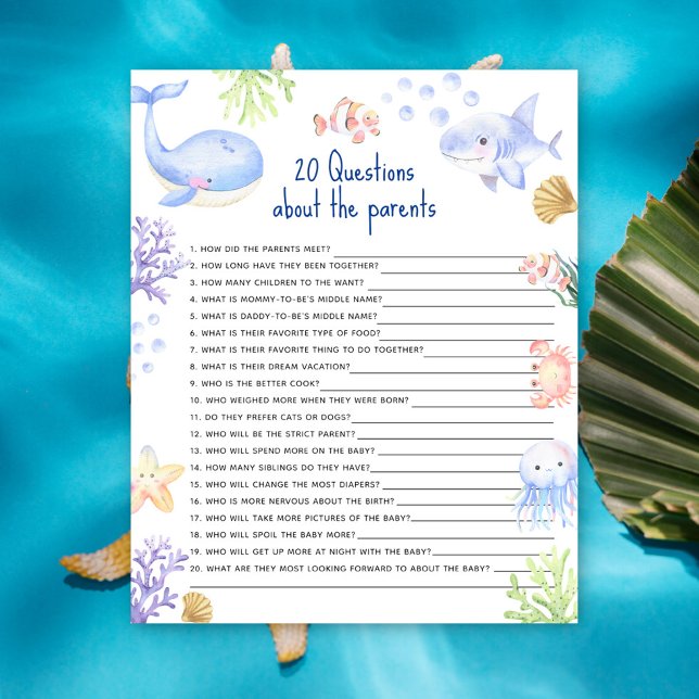 20 Questions about the Parents Ocean baby shower (Creator Uploaded)