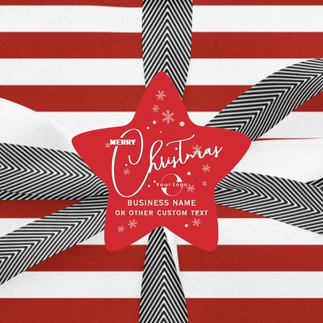 20 Red Gold Business logo Company brand Christmas Star Sticker (Creator Uploaded)