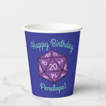 20 Sided Dice DND Games Kids Birthday Party