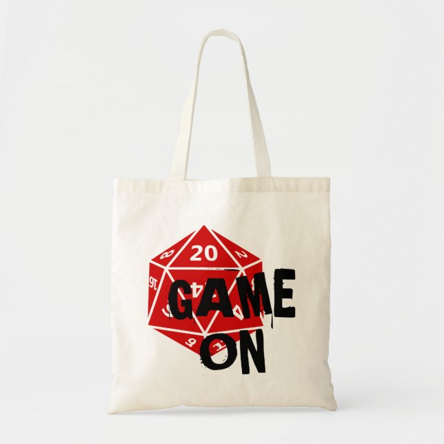 20 Sided Die - Gamer Tote Bag (Front)
